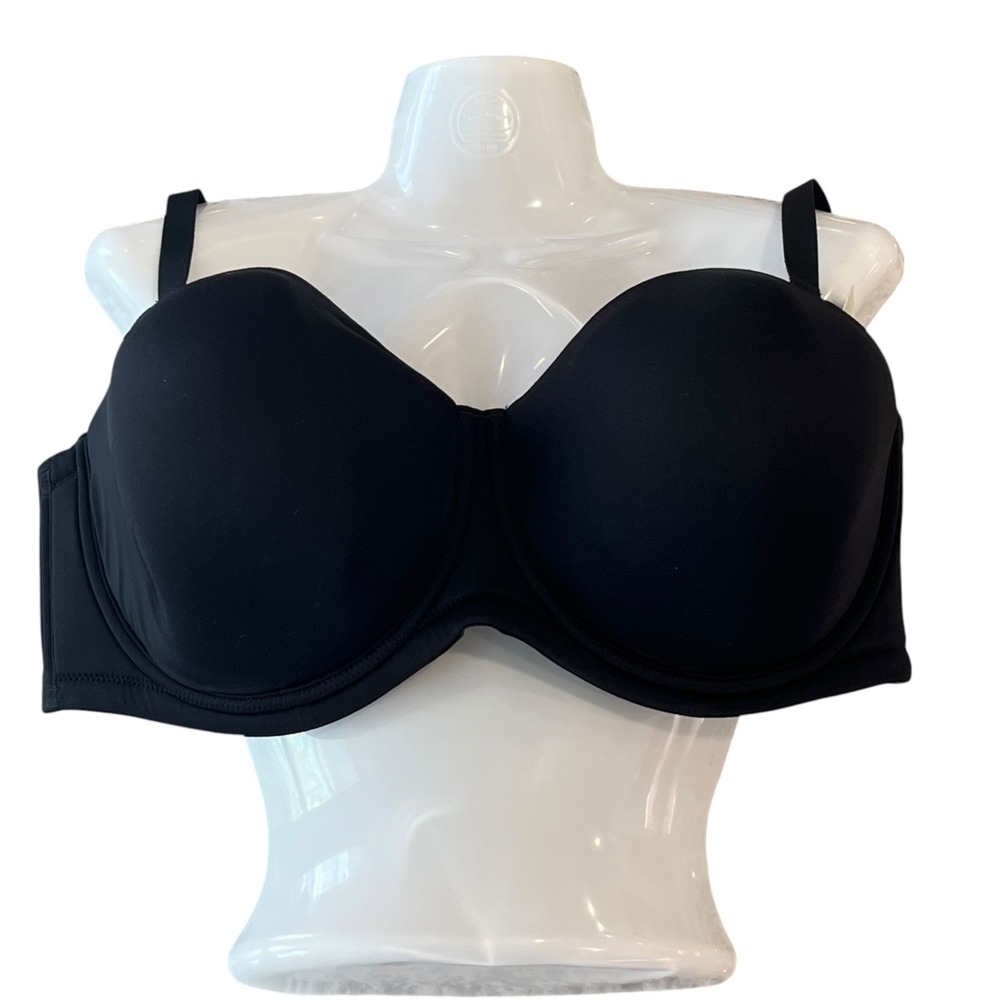 NWT Wacoal Red Carpet Strapless Underwire Bra Womens 44DDD Black